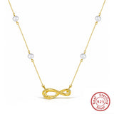 Dainty Pearl Infinity Necklace
