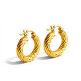 Twisted Bold Hoops