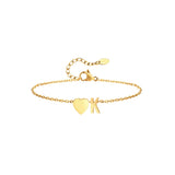 Heart & Initial Charm Bracelet