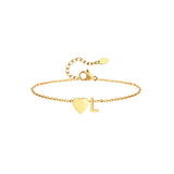 Heart & Initial Charm Bracelet