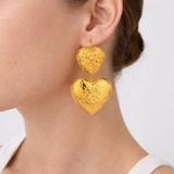 Golden Blossom Heart Gold Plated Earring