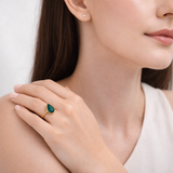 Emerald Teardrop Ring