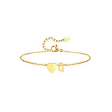 Heart & Initial Charm Bracelet