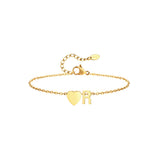 Heart & Initial Charm Bracelet