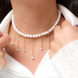 Aurora Pearl Drape Choker