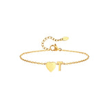 Heart & Initial Charm Bracelet