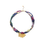 Multicolor Floral Scarf Necklace
