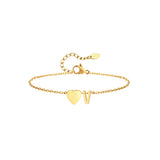 Heart & Initial Charm Bracelet