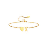 Heart & Initial Charm Bracelet