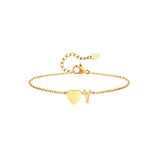 Heart & Initial Charm Bracelet