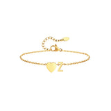 Heart & Initial Charm Bracelet